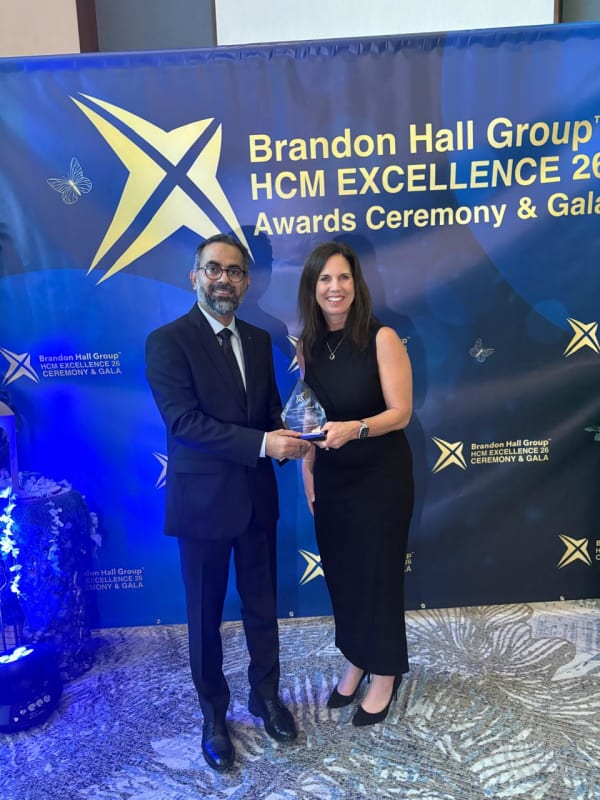 Award ceremony at Brandon Hall HCM Excellence 26 Gala