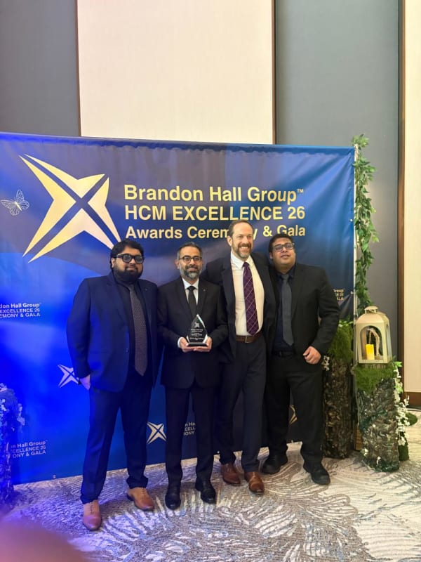 Award ceremony at Brandon Hall HCM Excellence 26 Gala