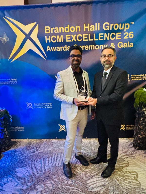 Award ceremony at Brandon Hall HCM Excellence 26 Gala